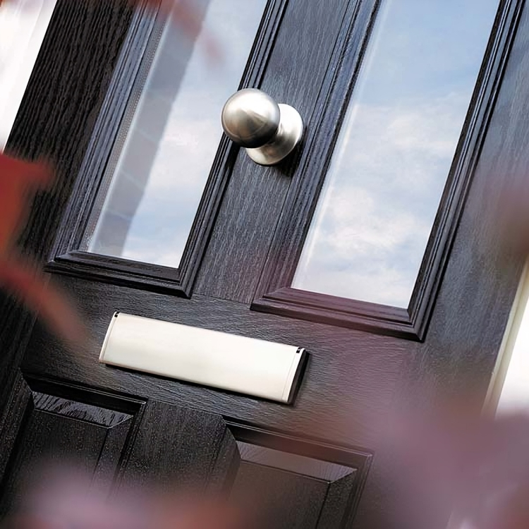 2 Panel 2 Angle Glazed Composite Front Door In Agate Grey Windooruk co uk 2 Panel 2 Angle Glazed Composite Front Door In Agate Grey Windooruk co uk