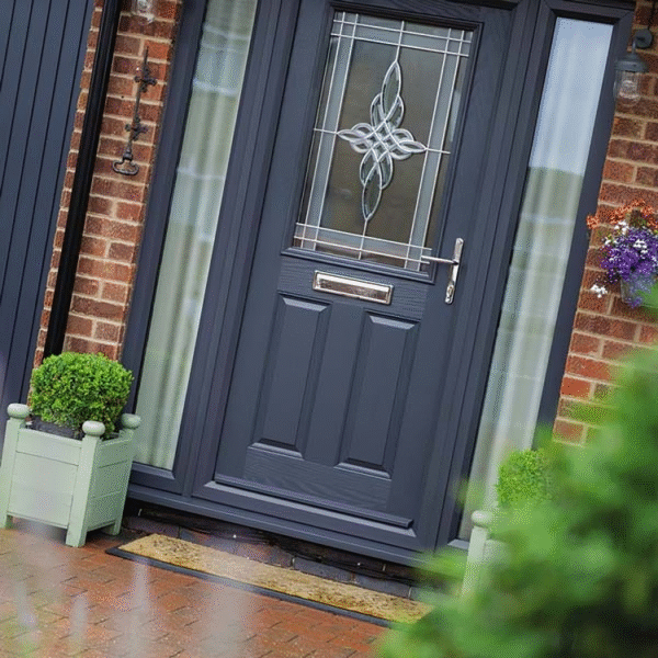 2 Panel 2 Square Glazed Composite Front Door