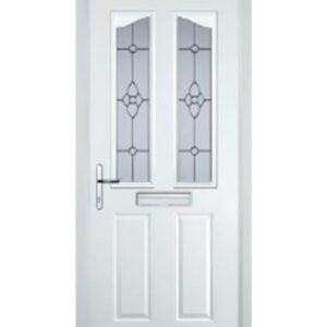 2 Panel 2 Angle Finesse Composite Front Door in White