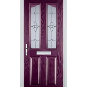 2 Panel 2 Angle Finesse Composite Front Door in Purple Violet