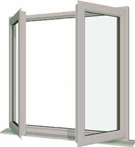 Agate Grey uPVC Windows – French Casement Design
