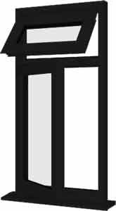 Black uPVC Window - Design 94