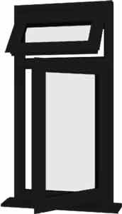 Black uPVC Window - Design 93