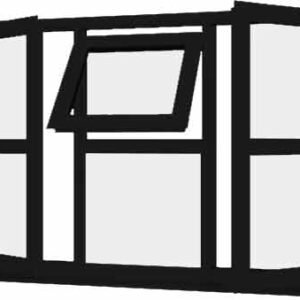 Black uPVC Window - Design 13