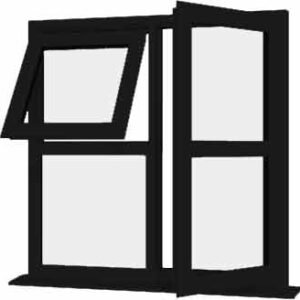 Black uPVC Window - Design 12