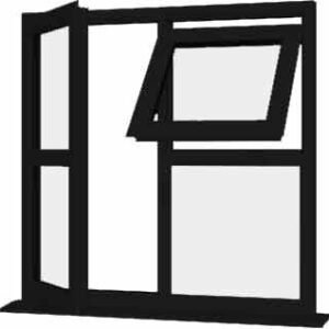 Black uPVC Window - Design 11
