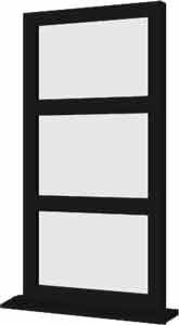 Black uPVC Window - Design 92