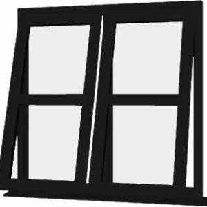 Black uPVC Window - Design 9