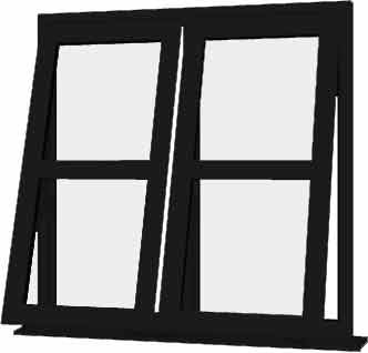 Black uPVC Window - Design 9
