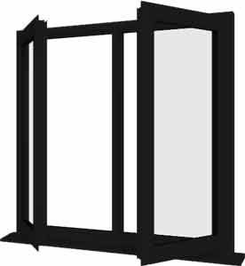 Black uPVC Window - Design 91
