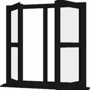 Black uPVC Window - Design 8