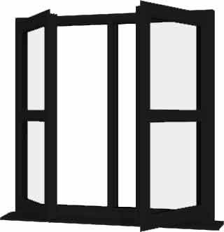 Black uPVC Window - Design 8
