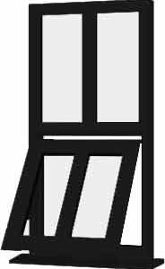 Black uPVC Window - Design 7