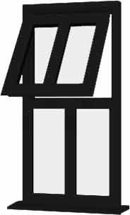 Black uPVC Window - Design 6