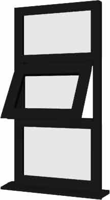 Black uPVC Window - Design 89