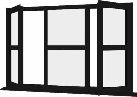 Black uPVC Window - Design 5
