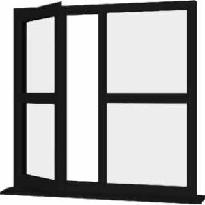 Black uPVC Window - Design 4
