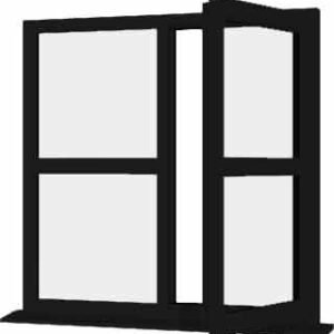 Black uPVC Window - Design 3