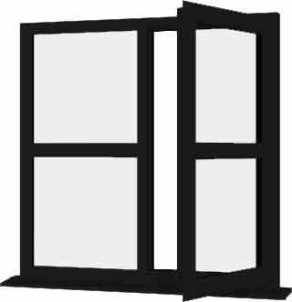 Black uPVC Window - Design 3