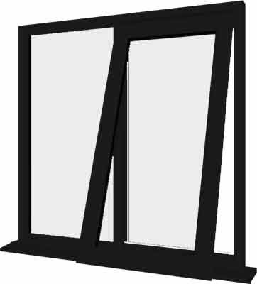 Black uPVC Window - Design 87