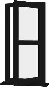 Black uPVC Window - Design 1