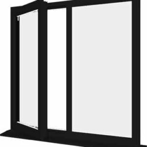 Black uPVC Window - Design 86