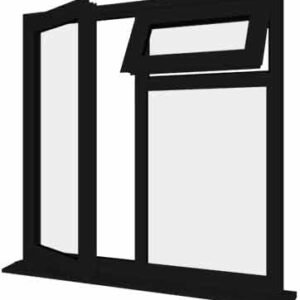 Black uPVC Window - Design 84