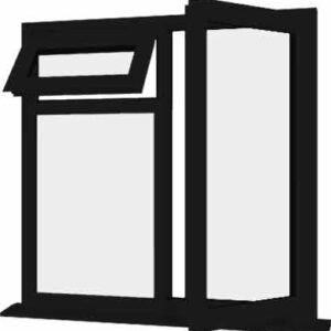 Black uPVC Window - Design 83