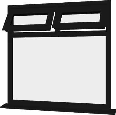Black uPVC Window - Design 82