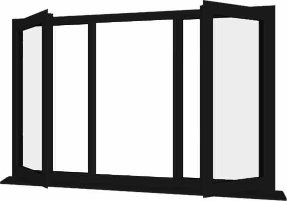 Black uPVC Window - Design 80