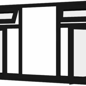 Black uPVC Window - Design 79