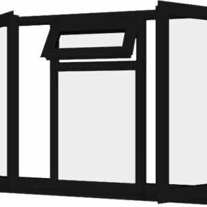 Black uPVC Window - Design 78