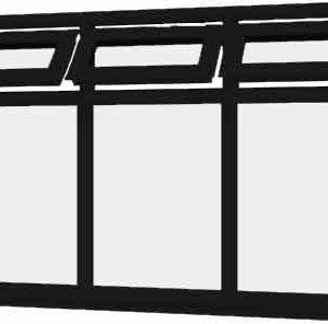 Black uPVC Window - Design 74