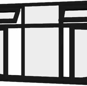 Black uPVC Window - Design 73