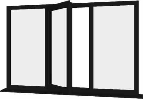 Black uPVC Window - Design 71