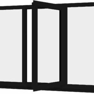Black uPVC Window - Design 70
