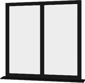 Black uPVC Window - Design 69