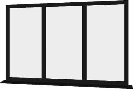 Black uPVC Window - Design 68