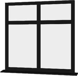 Black uPVC Window - Design 67