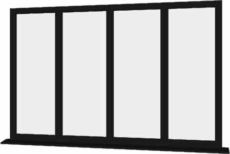 Black uPVC Window - Design 66