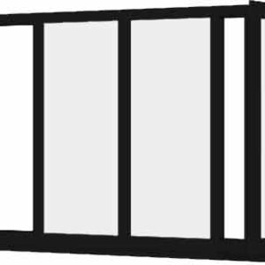 Black uPVC Window - Design 65