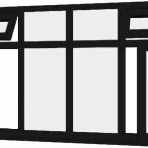 Black uPVC Window - Design 64