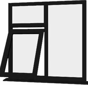 Black uPVC Window - Design 63
