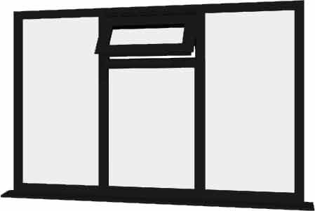 Black uPVC Window - Design 61