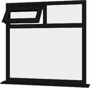 Black uPVC Window - Design 60
