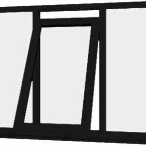 Black uPVC Window - Design 58