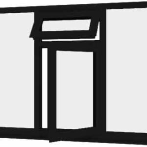 Black uPVC Window - Design 57