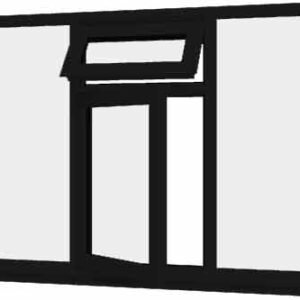 Black uPVC Window - Design 56