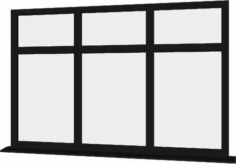 Black uPVC Window - Design 55