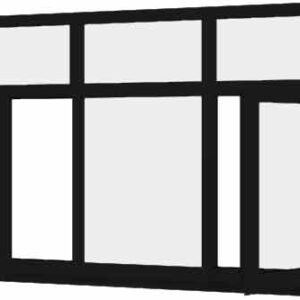Black uPVC Window - Design 54